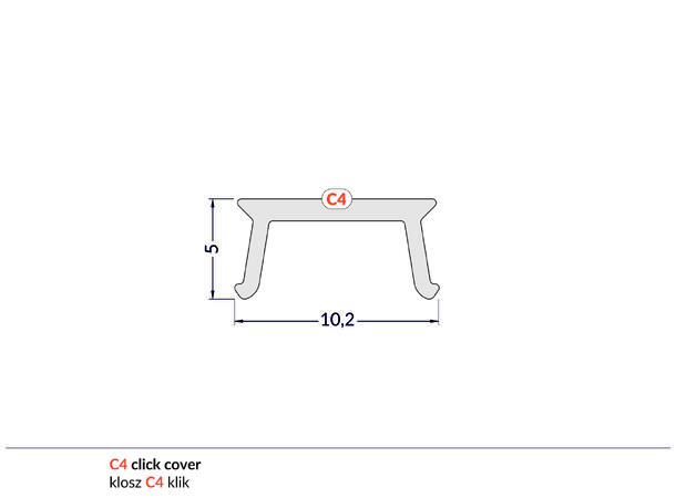 TOPMET C4 Click diffusor 5 x 10,2mm 2m, Sort, Opal