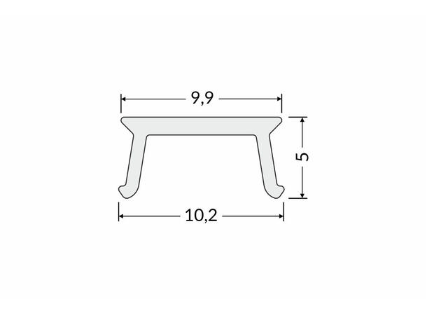 TOPMET C4 Click diffusor 5 x 10,2mm 2m, Sort, Opal
