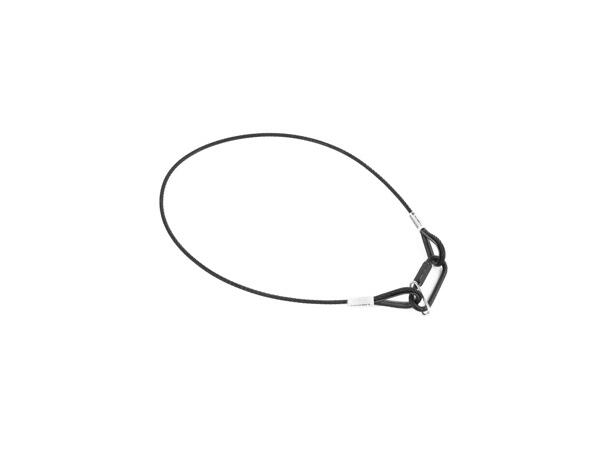 ADMIRAL Safety cable, certified, 3mm WLL 8kg, 100 cm, Sort
