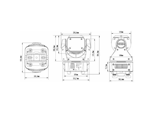 BRITEQ BEAM FURY-1 Moving head 60W RGBW LED, 4°, RDM