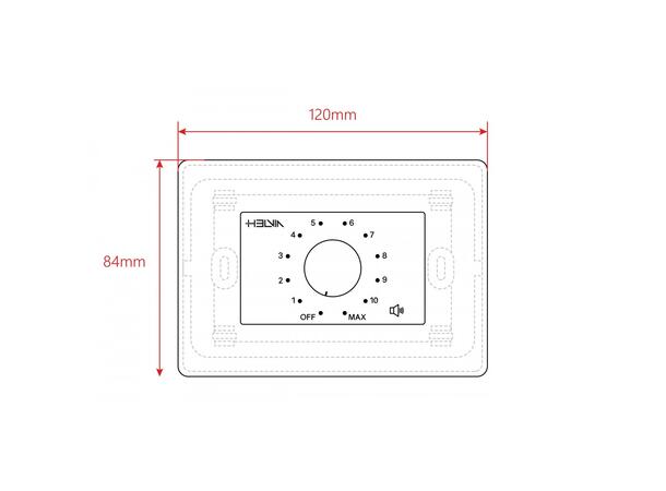HELVIA MURA 310 Volumkontroll 10W, 12 pos, 70/100V