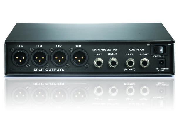 JTS PMM-4 Mini monitor mikser 4 inn/2 ut 4 mik/linje+ 2 aux innganger inn.  2 ut