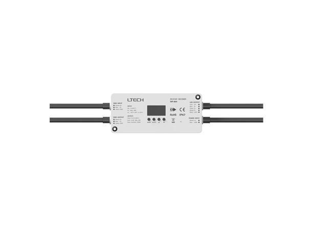 LTECH WP-804-CV DMX/RDM Decoder, IP67 In: 12 - 24Vdc, Out 12 - 24V, 4x240/48W