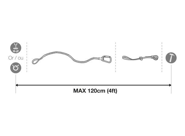 PETZL TOOLEASH Fleksibel verktøyline Opp til 5kg