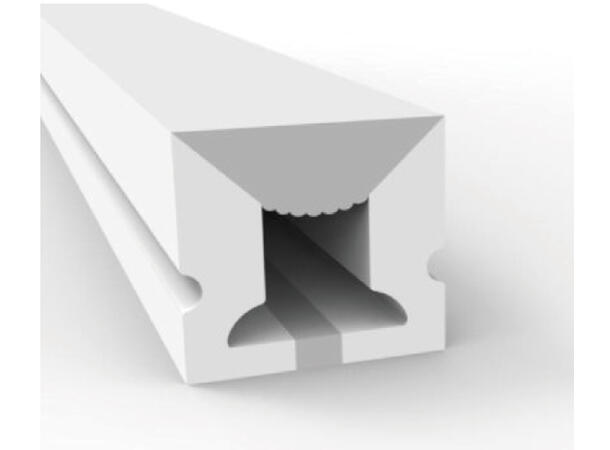 SBL Silikonprofil kit 10 x 10mm 5m, Komplett kit, Uten LED Strip, Hvit