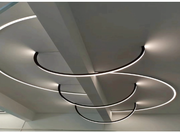 SBL Silikonprofil kit 50 x 25mm 5m, Komplett kit, Uten LED Strip, Hvit