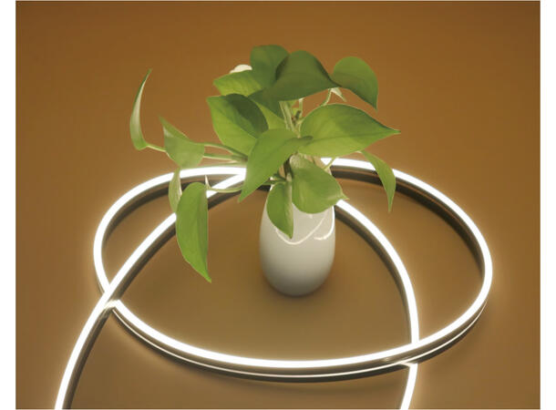 SBL Silikonprofil kit 6 x 16mm 5m, Komplett kit, Uten LED Strip, Sort