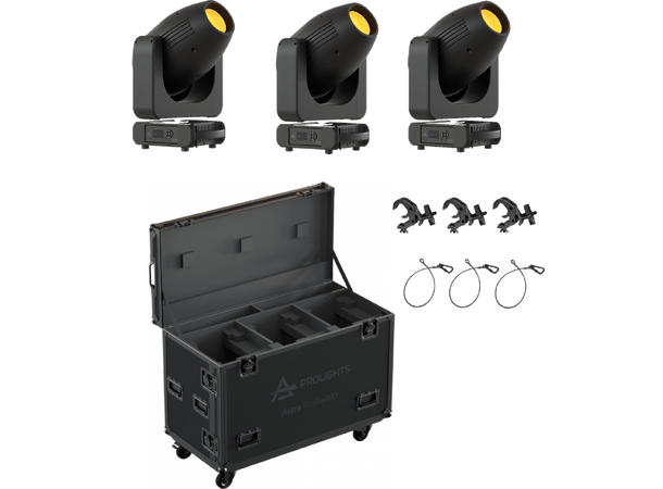 PROLIGHTS AstraProfile400 Tourpack 3 stk lamper i flight med tilbehør