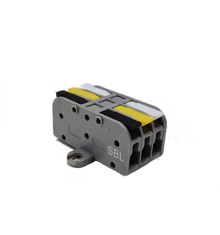 SBL Koblingsklemme 3x3 50 stk. black+yellow+white