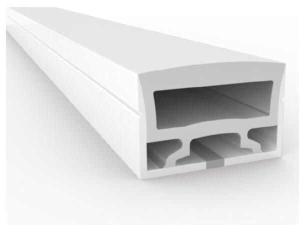 SBL Silikonprofil kit 40 x 25mm 5m, Komplett kit, Uten LED Strip, Hvit