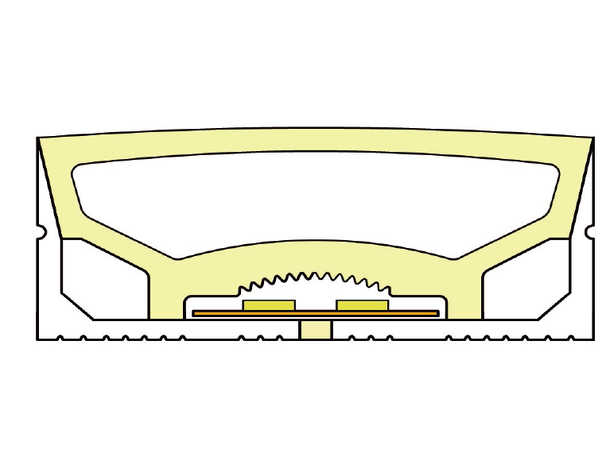 SBL Silikonprofil kit 70 x 30mm 5m, Komplett kit, Uten LED Strip, Hvit