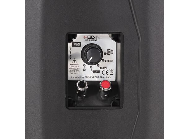 HELVIA LIDO-640 WPB Miljøhøyttaler, IP65 40W, 6", 70/100/8ohm, Sort