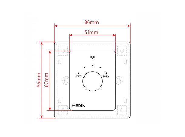 HELVIA MURA 205 Volumkontroll 5W, 12 pos, 70/100V