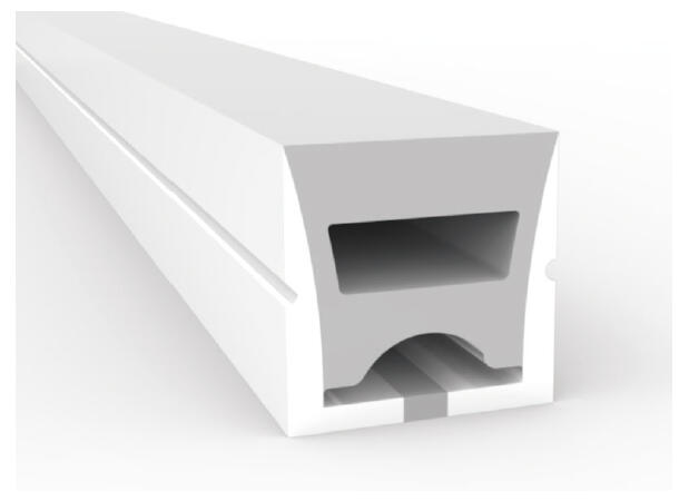 SBL Silikonprofil kit 12 x 12mm 5m, Komplett kit, Uten LED Strip, Hvit