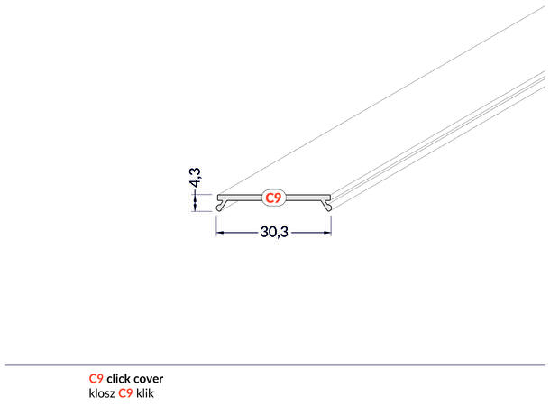 TOPMET C9 Click diffusor 4,3 x 30,3mm 2m, Sort, Opal