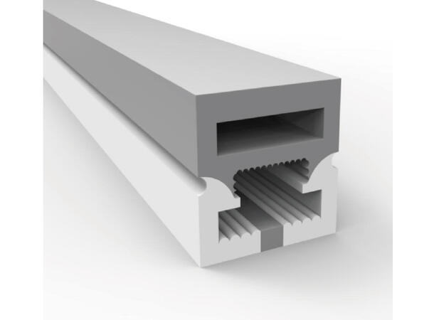 SBL Silikonprofil kit 12 x 12mm 5m, Komplett kit, Uten LED Strip, Hvit