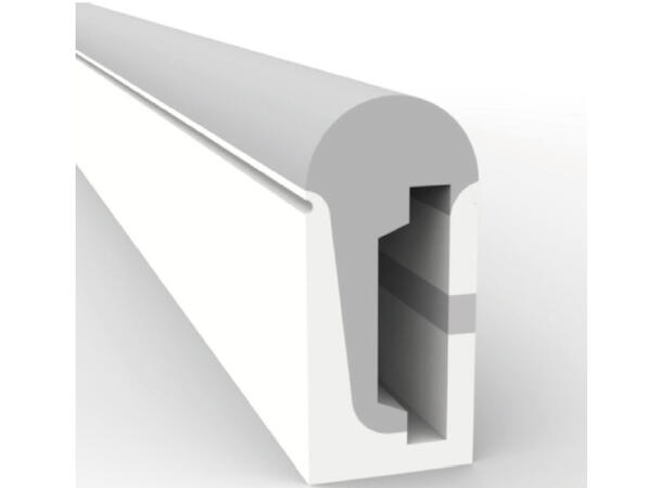 SBL Silikonprofil kit 6 x 13mm 5m, Komplett kit, Uten LED Strip, Hvit