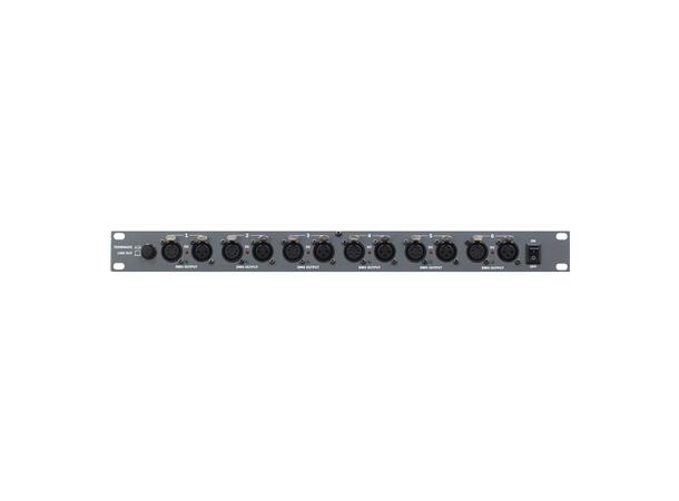TRANSCENSION RS 6 DMX Dist/Splitter 6 x 3p/5p DMX out, 1 x 3p/5p DMX in