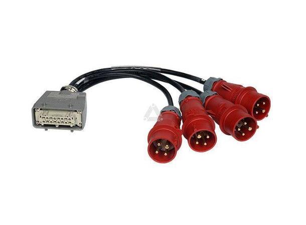 PROLYTE PLA-34-01 CEE til Harting 4 x CEE Han rød, 1 x Harting 16