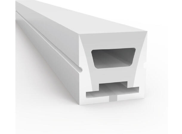 SBL Silikonprofil kit 14 x 14mm 5m, Komplett kit, Uten LED Strip, Hvit