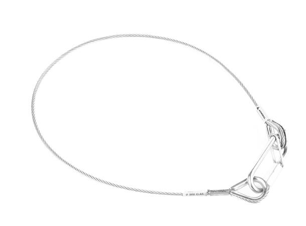 ADMIRAL Safety cable, certified, 3mm WLL 8kg, 60 cm