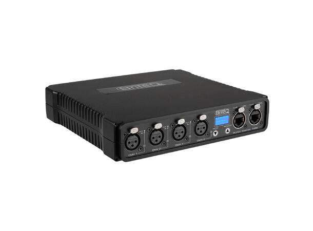BRITEQ BT-NODE24 MK2 ArtNet/sACN Node 4 x DMX, Gigabit ethernet, 3-pin