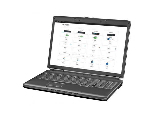 BRITEQ BT-NODE24 MK2 ArtNet/sACN Node 4 x DMX, Gigabit ethernet, 3-pin