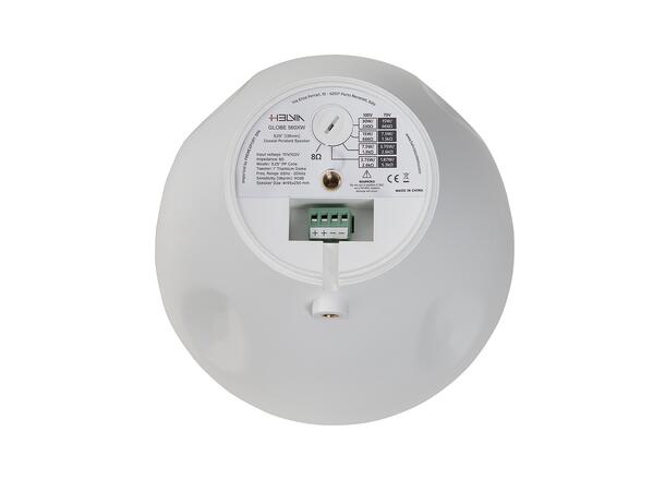 HELVIA GLOBE-560XW Takhøyttaler 40W, 5.25", 70/100V, Hvit