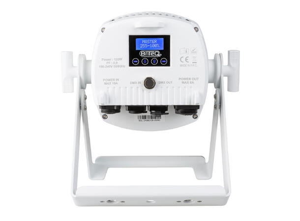 BRITEQ COLORAY 18FCR LED par, IP65 18 x 8W RGBW LED, 20°, RDM, Hvit