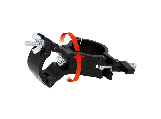 DOUGHTY clamp svivel SLW Ø48-51mm > 38mm WLL 100kg, sort, SLW til Atom reduksjon