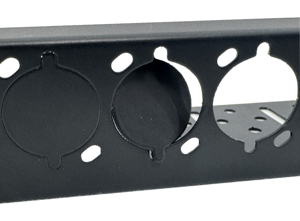 KAGU POP D-panel 1U 19", Stål, Sort