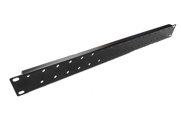 KAGU Steel connector panel 1U 19", Stål, Sort