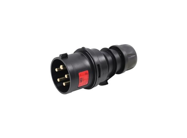 PCE 32A 415V 3P+N+E Han Støpsel Skru terminaler, IP44, Sort