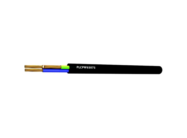 PROLIGHTS Strømkabel PVC 3 x 0.75mm², Sort
