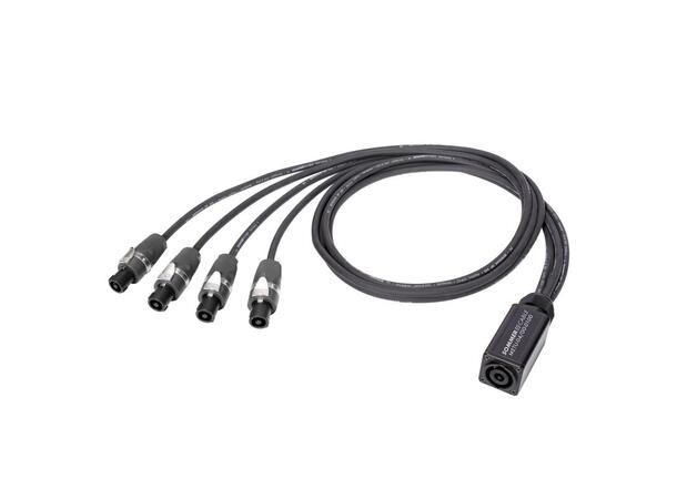 SOMMER M2TU-0100-SW Speakon system NL8MPRXX - 4 x NL4FX, 1m
