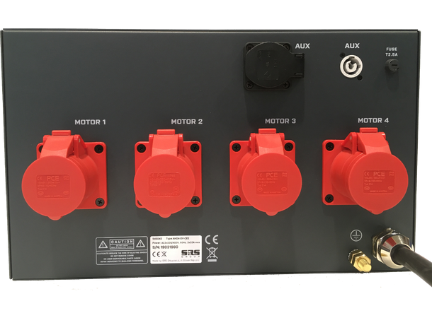 SRS AHD4-DV motorstyring DC, 4ch 6U, 400V 32A inn, 4 x CEE R+Link