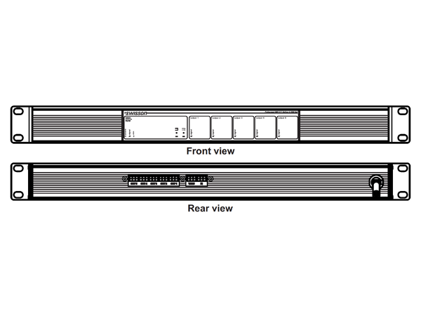 SWISSON XSR-TR5 DMX/RDM Splitter Single-rack, DMX&RDM, Terminal