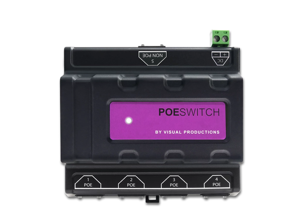 VISUAL PRODUCTIONS PoeSwitch 4 Port, Unmanaged