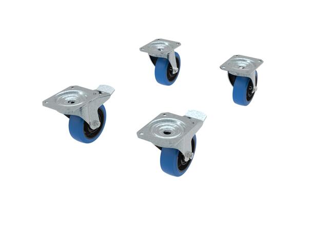 ADMIRAL Hjulsett Ø100mm 2 x swivel med brems, 2 x uten brems
