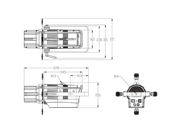 BRITEQ BT-PROFILE 6C20 Engine 280W RGBALC+W LED, 1800 - 10000K