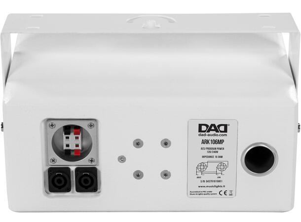 DAD ARK106MP 2-veis høyttaler, 6" Hvit. 120W/16ohm. Maks SPL 116dB