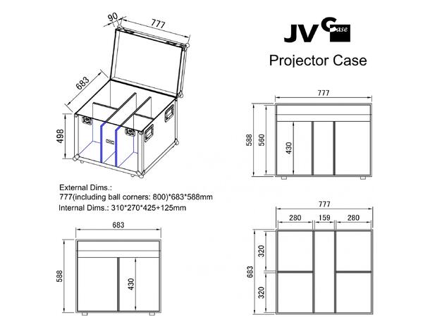 JB SYSTEMS Flightcase 4 x BT-Theatre 100 Passer også andre type lamper.