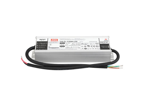 MEANWELL HLG Strømforsyning 12VDC, 150W 12.5A. For LED strip etc. IP 65