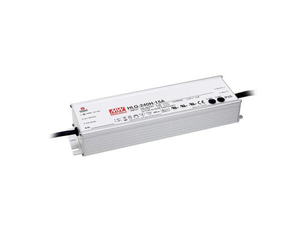 MEANWELL Strømforsyning CV+CC 240W, IP65 44 - 53V CV, 2.5 - 5.0A CC