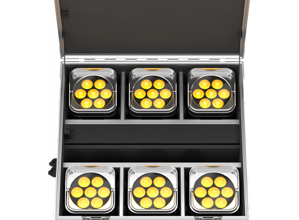 PROLIGHTS Smart BatPlus NEO Pack, IP65 6 x Smart BatPlus Neo, Flight med lading