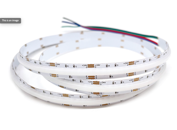 SBL 24V COB RGB LED Strip, 15W/m 5m,10mm, 840 LED/m, CV, CRI>90,IP20