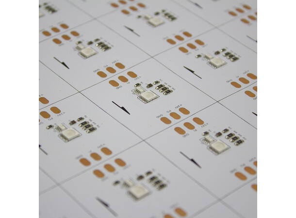 SBL 24V SPI-RGB LED Flex panel, Hvit PCB 240 x 480mm, CV, 72stk LED, 500lm/m, 43W