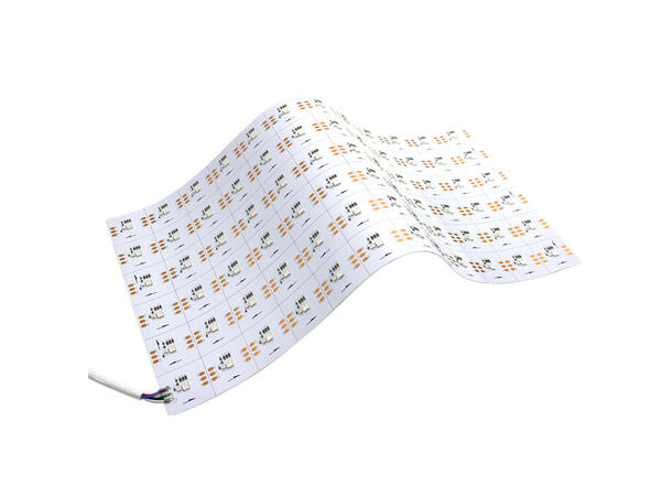 SBL 24V SPI-RGB LED Flex panel, Hvit PCB 240 x 480mm, CV, 72stk LED, 500lm/m, 43W