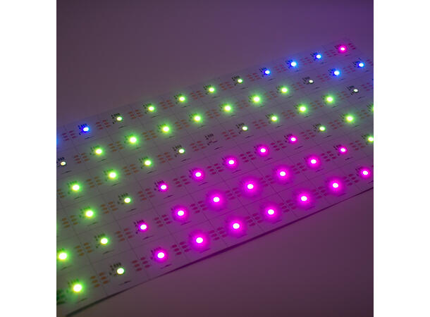 SBL 24V SPI-RGB LED Flex panel, Hvit PCB 240 x 480mm, CV, 72stk LED, 500lm/m, 43W
