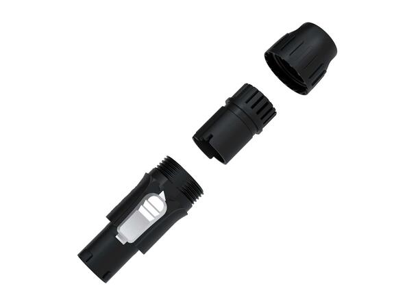SEETRONIC SAC3FX hun for kabel Sort, strøm inn.16A/250V, komp. m/ TRUE1